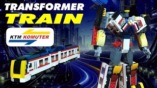 LEGO Transformer Commuter Train  KTM Komuter Malaysia [upl. by Marmawke]