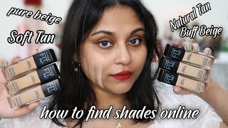 Maybelline Fit Me Foundation shades swatchesHow To Find Your Foundation Shade Online Debalina [upl. by Suanne690]