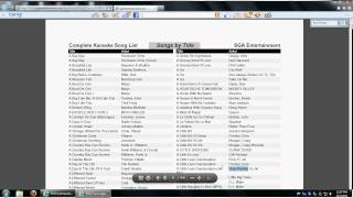 Dowloadable Karaoke Song List Tutorial [upl. by Attaynik577]