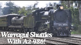 Warragul steam shuttles met up with BanditTrainz401 [upl. by Arakahs]