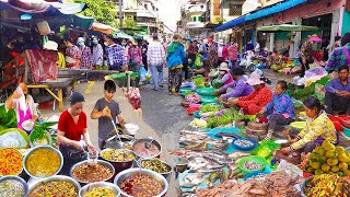 Amazing Cambodian Street Food  Samaki Kampot Market  Small Province [upl. by Leasi228]