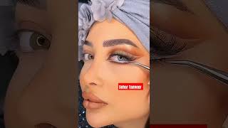 Eyeleshses lagane ka tarika foryou shorts makeup viralshorts [upl. by Ahsitam]