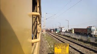 Haldibadi Intercity crossing dangerously flooded Farakka Barrage and skipping New Farakka [upl. by Amoreta610]