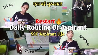 RESTART🔥My Daily Routine For SSC Preparation📚  SSC CHSL 2025 🎯  New Beginning  Day 03 [upl. by Lexie]