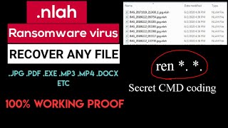 Nlah Virus nlah file Ransomware Virus Removal Decryption Nlah file Virus [upl. by Simsar491]