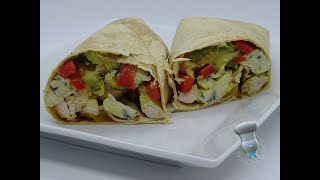 Recette de wrap poulet curry [upl. by Esekram]