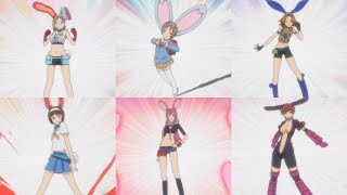 480p Getsumen To Heiki Mina All Transformations TV 月面兎兵器ミーナ 変身シーン [upl. by Kamin]