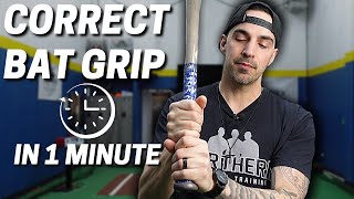 How To Grip A Baseball Bat Correctly  QUICK 1 MINUTE TUTORIAL [upl. by Enived815]