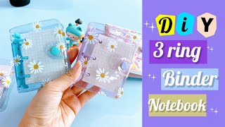 DIY 3 Ring Binder Mini Notebook  How to Make Mini Journal NotebookDiary [upl. by Lleddaw892]