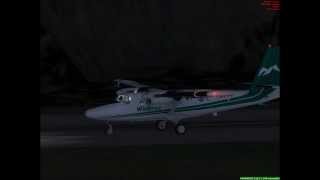 FSX Widerøe Twin Otter landing at Værøy Airport [upl. by Veron]