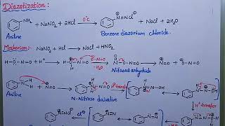 Diazotization reaction with mechanism [upl. by Anele]