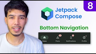 Bottom Navigation in Jetpack Compose  8 [upl. by Leuqcar]