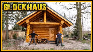 Das Blockhaus  Übernachtung Licht und Küchenbau Part 13  Naturstammhaus Canadahaus Blockhütte [upl. by Crary]