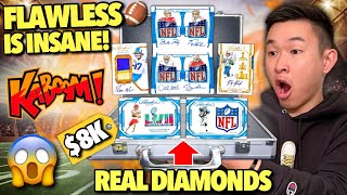 THE NEW 8K FLAWLESS BOX IS INSANE KABOOM 😱🔥 2023 Panini Flawless NFL Football Hobby Box Review [upl. by Laucsap]