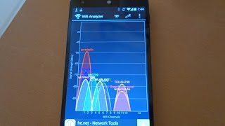 How to use Wifi Analyzer app on Android Tutorial demo by geoffmobile [upl. by Amor]