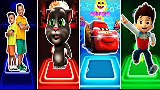 Vlad and Niki vs TalkingTom vs McQuen vs Ryder Tiles Hop Battle [upl. by Roane690]