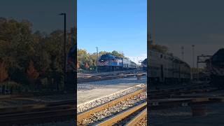 Metra train with epic horn action [upl. by Noyek]