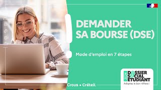 Demander sa bourse DSE  Mode demploi en 7 étapes [upl. by Ayouqat]