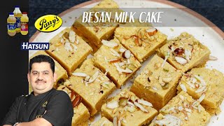 Besan Milk Cake  Chef Venkatesh Bhat  Deepavali special sweets  Diwali festival desserts [upl. by Christal]