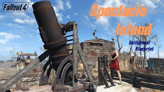 Fallout 4  Spectacle Island  Mod Settlement Blueprint vanilla [upl. by Enid127]