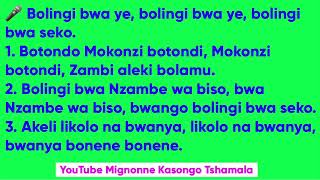 BOLINGI BWA YE BOLINGI BWA YE BOLINGI BWA SEKO 🎶 LINGALA SONG YOUTUBE MIGNONNE KASONGO TSHAMALA [upl. by Florin]