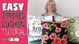 EASY Zippered Cushion Cover Tutorial [upl. by Gavette]