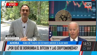 Por qué se derrumba el Bitcoin y las criptomonedas I A24 [upl. by Negris]