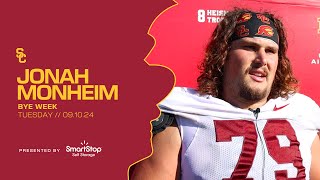 USC OL Jonah Monheim  Tuesday of Bye Week [upl. by Gen986]