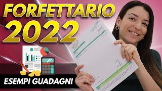 REGIME FORFETTARIO 2022 tasse partita iva con esempi [upl. by Einnal]