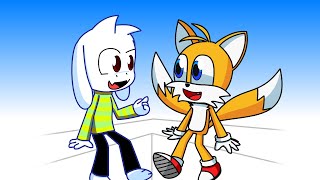 Sunday Speedpaint  Undertale x Sonic  Asriel and Tails [upl. by Eiuqcaj]