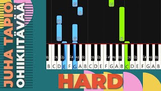 Juha Tapio  Ohikiitävää  Piano Tutorial Hard  PlayAlong Visuals [upl. by Sumerlin]