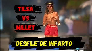 Tilsa Lozano vs Millet Figueroa en desfile de infarto [upl. by Arihppas839]