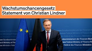 Wachstumschancengesetz verabschiedet – Statement von Christian Lindner [upl. by Kimberli]