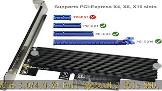 Bejavr M2 NVME to PCIe 3040 x4 Adapter NVMEAHCI SSD to PCIe Expansion Card with Aluminum Heat [upl. by Eeclehc247]