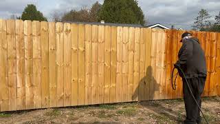 DIY Wood Fence Stain with Farm Sprayer Testing the goof proof claim Quick Pass amp Limited Supply [upl. by Eulalie]