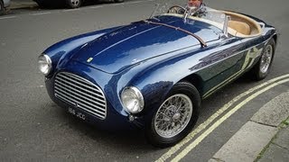 EPIC RIDE in a unique FERRARI 166 MM Barchetta through Central London [upl. by Chretien]