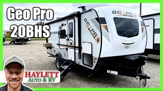 BUNKS AZDEL SOLAR amp SLIDE 2021 Geo Pro 20BHS Ultralite Rockwood Travel Trailer RV Review [upl. by Donegan400]