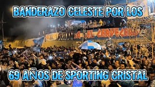 Banderazo de la hinchada celeste por los 69 años de Sporting Cristal [upl. by Nolrev]