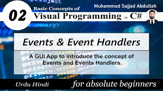 02 Events and Event Handlers in C  Intro2  Visual Programming [upl. by Engedi691]