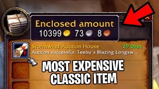 7 Most Expensive Items In Classic WoW [upl. by Yenaled]