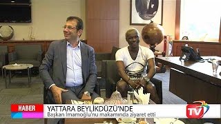 Trabzonsporlu Eski Futbolcu Yattara Başkan İmamoğlunu Ziyaret Etti [upl. by Hidie]