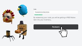 WORKING CODES ALL WORKING NOVEMBER 2024 Roblox Promo Codes For ROBLOX ITEMS [upl. by Reese229]