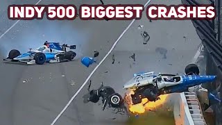 Indy 500 Biggest Crashes Compilation [upl. by Dallis]