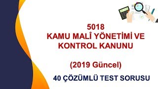 5018 Sayılı Kamu Mali Yönetimi ve Kontrol Kanunu Test Soruları [upl. by Leacock]