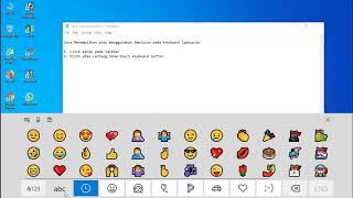 Tutorial  Cara Menampilkan atau menggunakan emo  ketik emo ticon  Emoji pada keyboard Laptoppc [upl. by Dinan]