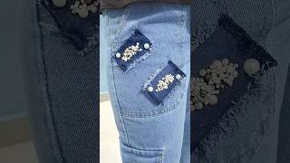 Jeans new design idea at home ✨shorts viral diy fashion design trending jeansdesign [upl. by Camden]