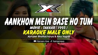 Aankhon Mein Base Ho Tum Karaoke  Male Only [upl. by Ettezoj]