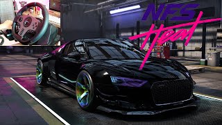 AUDI R8 V10 Performance Customization and Gameplay  Need For Speed Heat  PXN V9 Steering Wheel [upl. by Ayeki]