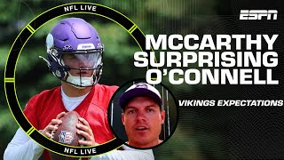 How JJ McCarthy has surprised Vikings HC Kevin OConnell  NFL Live [upl. by Aivart]