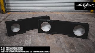 All New Skar Audio Subwoofer Enclosures for 19992006 Silverado  Sierra Extended Cab Trucks [upl. by Eulalie904]